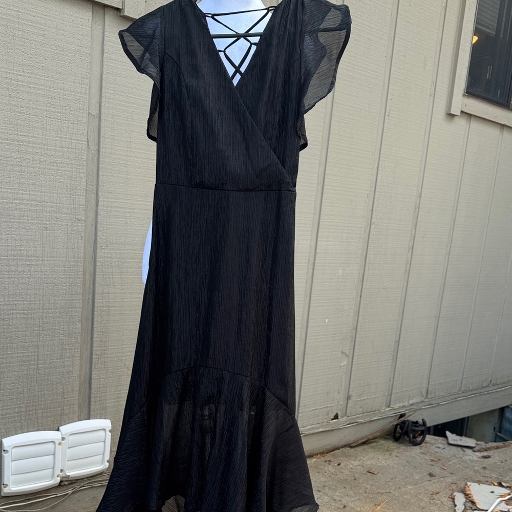 Altar'd State Elegant Black High Low Dress